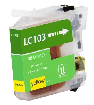 Picture of Compatible LC-101Y High Yield Yellow Inkjet Cartridge (600 Yield)