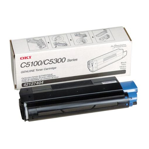 Picture of Okidata 42127404 Black Toner Cartridge (5000 Yield)