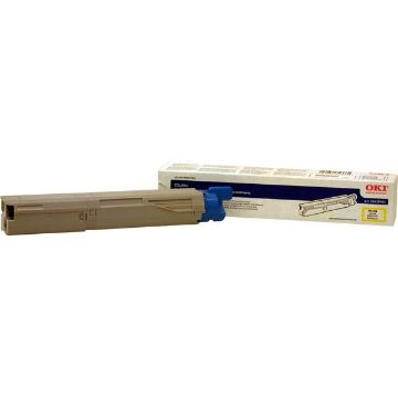 Picture of Okidata 43459401 Yellow Laser Toner Cartridge (1000 Yield)