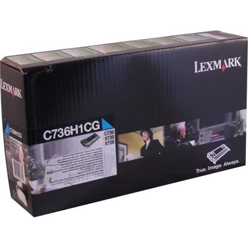 Picture of Lexmark, IBM C736H1C (24B5804) Cyan Toner Cartridge (10000 Yield)