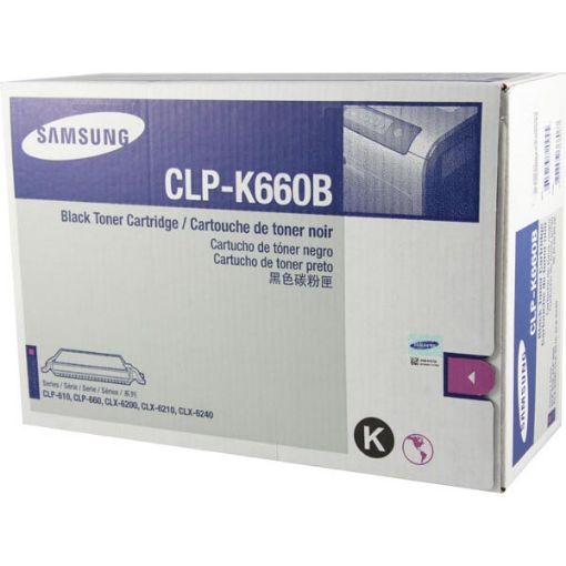 Picture of Samsung CLP-K660B Black Toner Cartridge (5500 Yield)