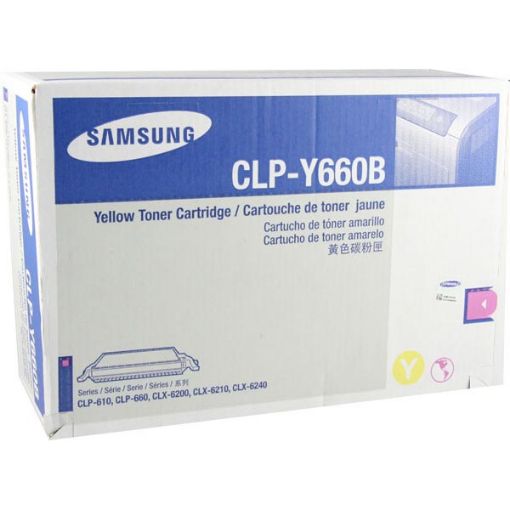 Picture of Samsung CLP-Y660B Yellow Toner Cartridge (5000 Yield)