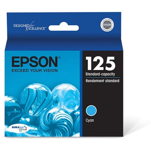 Picture of Epson T125220 (Epson 125) Cyan Inkjet Cartridge (385 Yield)