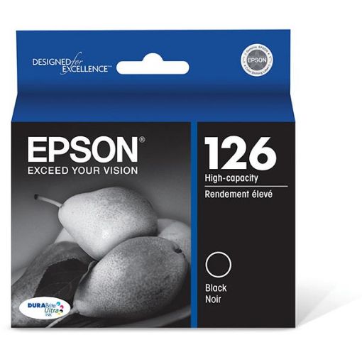 Picture of Epson T126120 (Epson 126) High Yield Black Inkjet Cartridge (385 Yield)