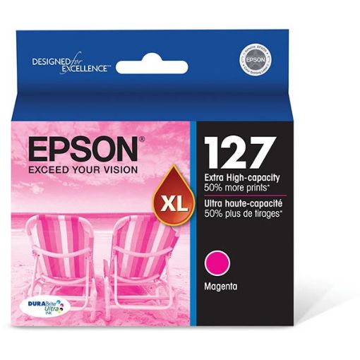 Picture of Epson T127320 (Epson 127) Extra High Yield Magenta Inkjet Cartridge (775 Yield)