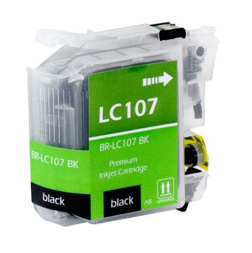 Picture of Compatible LC-107BK Extra High Yield Black Ink Cartridge (1200 Yield)