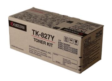 Picture of Kyocera Mita 1T02FZAUS0 (TK-827Y) Yellow Toner Cartridge (7000 Yield)