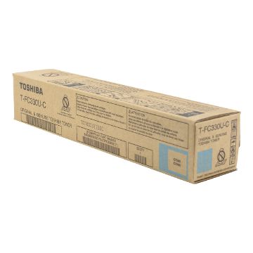 Picture of Toshiba TFC330UC (T-FC330UC) Cyan Toner Cartridge (17400 Yield)