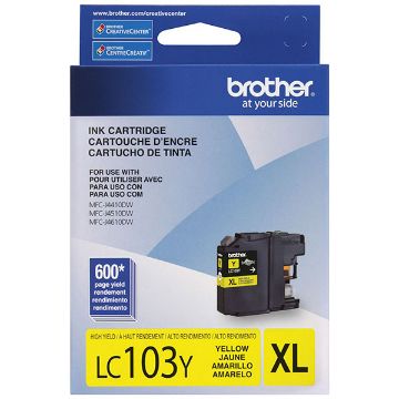 Picture of Brother LC-103Y High Yield Yellow InkJet Ink