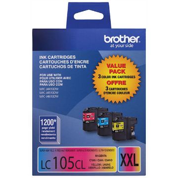 Picture of Brother LC-1053PKS Extra High Yield Cyan, Yellow, Magenta InkJet Ink