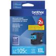 Picture of Brother LC-105C Extra High Yield Cyan Ink Cartridge