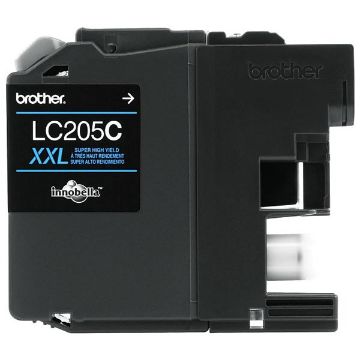 Picture of Brother LC-205C (LC-205CXXL) Super High Yield Cyan Inkjet Cartridge