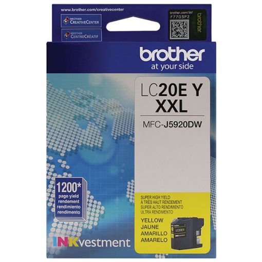 Picture of Brother LC-20EY High Yield Yellow Inkjet Cartridge