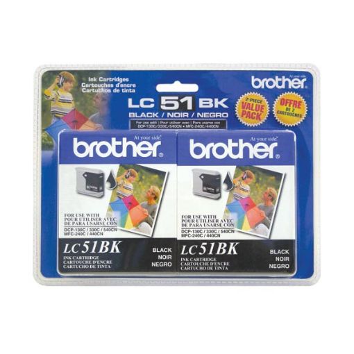 Picture of Brother LC-512PKS Black Inkjet Cartridge (2 pk)