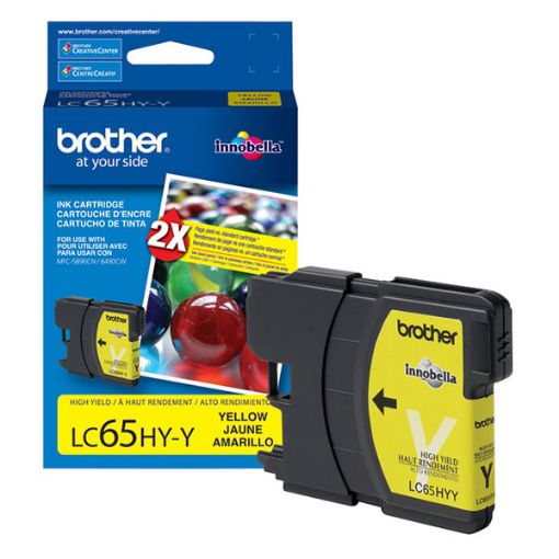 Picture of Brother LC-65HYY Yellow Inkjet Cartridge