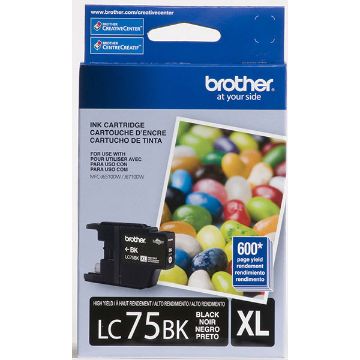 Picture of Brother LC-75BK High Yield Black Inkjet Cartridge