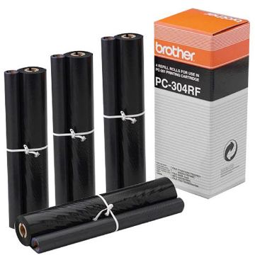 Picture of Brother PC-304RF Black Thermal Transfer Refill Rolls (4 pk)