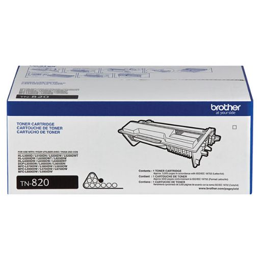 Picture of Brother TN-820 High Yield Black Toner Cartridge