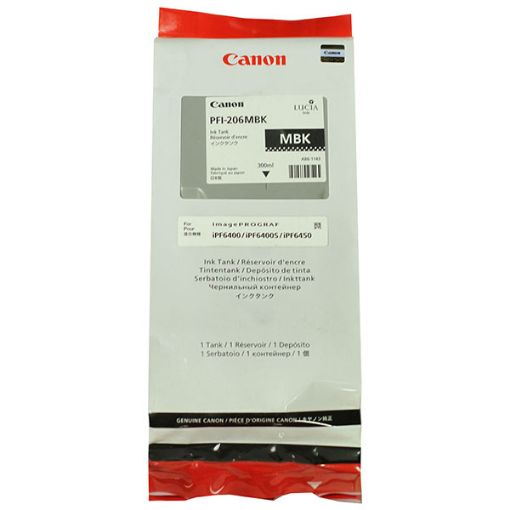 Picture of Canon 5302B001 (PFI-206MBK) Matte Black Ink Cartridge