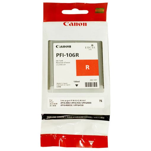 Picture of Canon 6627B001AA (PFI-106R) Red Inkjet Cartridge