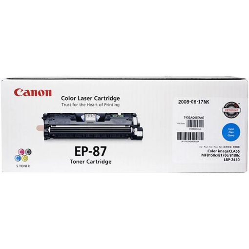 Picture of Canon 7432A005AA (EP-87c) Cyan Toner Printer Cartridge