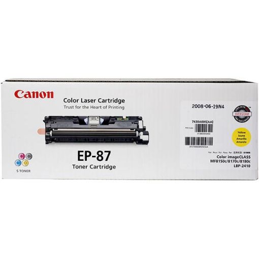 Picture of Canon 7430A005AA (EP-87y) Yellow Toner Printer Cartridge