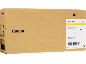 Picture of Canon 9824B001 (PFI-707Y) High Yield Yellow Inkjet Cartridge