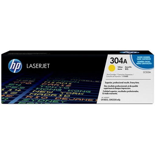 Picture of HP CC532A (HP 304A) Yellow Toner Cartridge