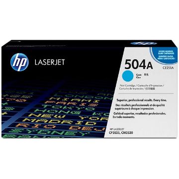 Picture of HP CE251A (HP 504A) Cyan Toner Cartridge