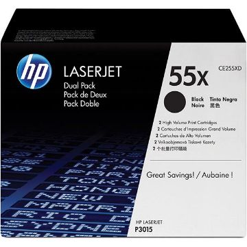 Picture of HP CE255XD (HP 55X) High Yield Black Toners (2 each)