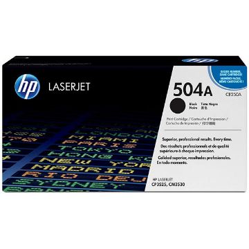 Picture of HP CE250A (HP 504A) Black Toner Cartridge