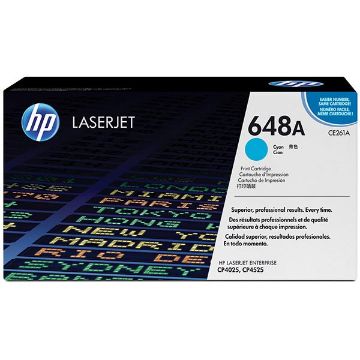 Picture of HP CE261A (HP 648A) Cyan Laser Toner Cartridge