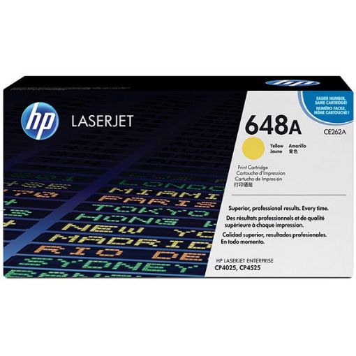 Picture of HP CE262A (HP 648A) Yellow Laser Toner Cartridge