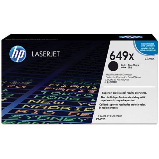 Picture of HP CE260X (HP 649X) High Yield Black Laser Toner Cartridge