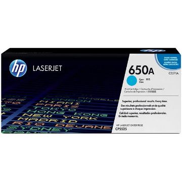 Picture of HP CE271A (HP 650A) Cyan Laser Toner Cartridge