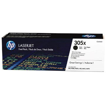 Picture of HP CE410XD (HP 305X) Black Toner Cartridge (2 pk)