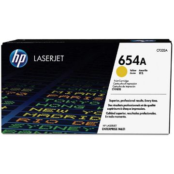 Picture of HP CF332A (HP 654A) Yellow Toner Cartridge