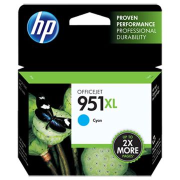 Picture of HP CN046AN (HP 951XL) High Yield Cyan Inkjet Cartridge