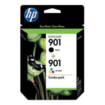 Picture of HP CN069FN (HP 901) Black, Tri-Color Ink Cartridge (Combo Pack, 2pk)