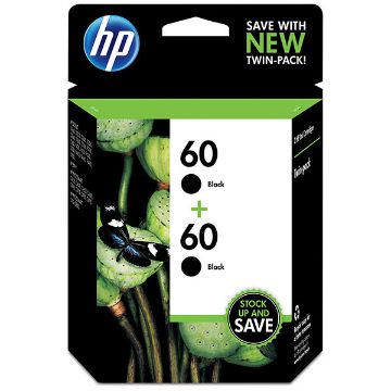 Picture of HP CZ071FN (HP 60) Black Inkjet Cartridges (2 each)