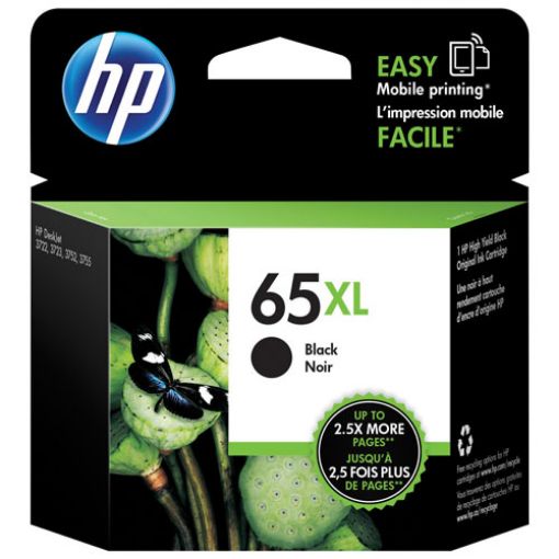 Picture of HP N9K04AN (HP 65XL) High Yield Black Inkjet Cartridge