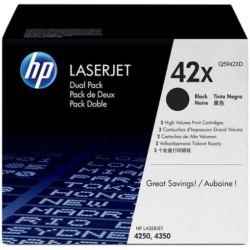 Picture of HP Q5942XD (HP 42X) Black Laser Toner Cartridge