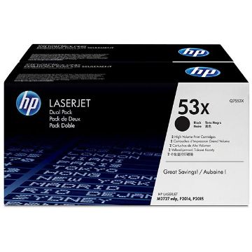 Picture of HP Q7553XD (HP 53X) Black Print Cartridge (2 pk)