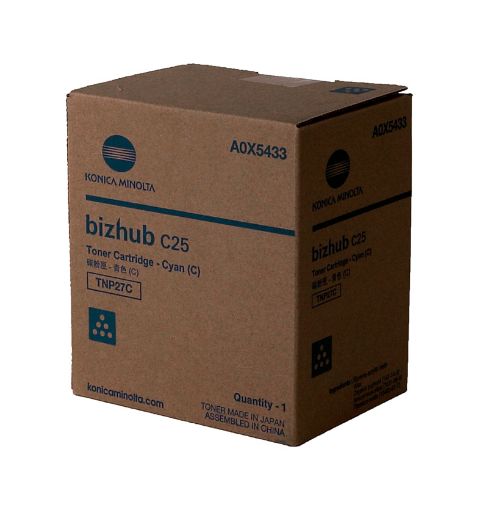 Picture of Konica Minolta A0X5433 (TNP27C) Cyan Toner Cartridge