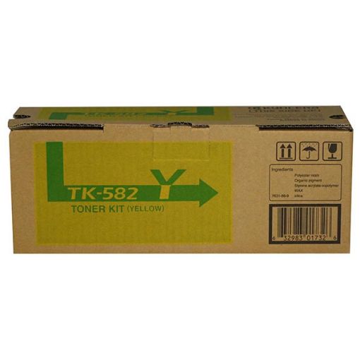 Picture of Kyocera Mita 1T02KTAUS0 (TK-582Y) Yellow Toner Cartridge