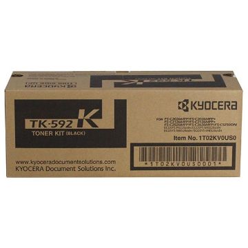 Picture of Kyocera Mita 1T02KV0US0 (TK-592K) Black Toner Cartridge