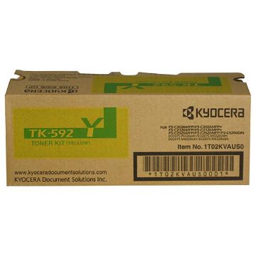 Picture of Kyocera Mita 1T02KVAUS0 (TK-592Y) Yellow Toner Cartridge