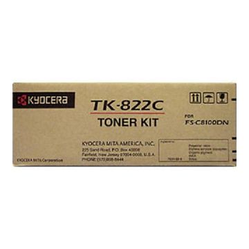 Picture of Kyocera Mita 1T02HPCUS0 (TK-822C) Cyan Toner Cartridge