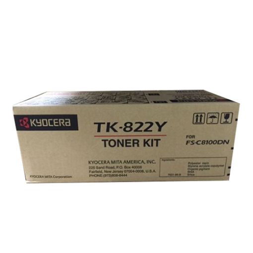 Picture of Kyocera Mita 1T02HPAUS0 (TK-822Y) Yellow Toner Cartridge