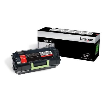 Picture of Lexmark 52D0HA0 (Lexmark #520HA) High Yield Black Toner